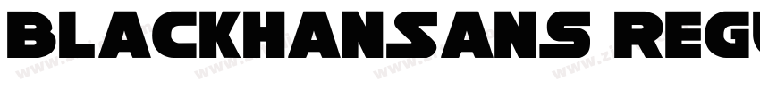 BlackHanSans regular字体转换